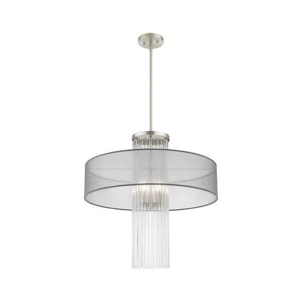 Alexis 4 Light Brushed Nickel Pendant Chandelier