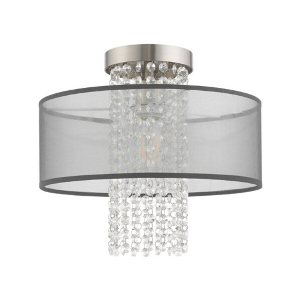 Bella Vista 1 Light Brushed Nickel Ceiling Mount