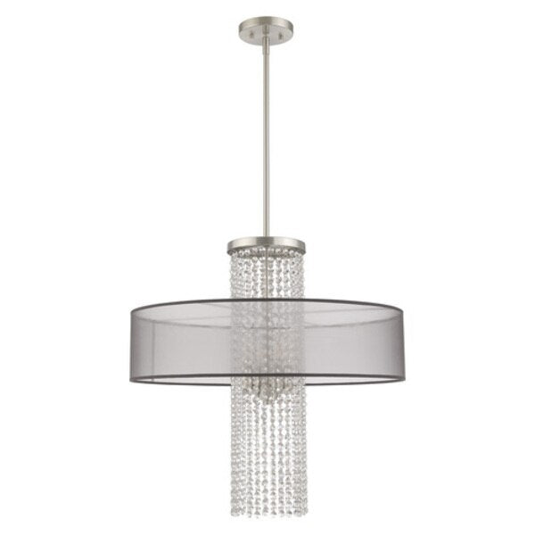Bella Vista 4 Light Brushed Nickel Pendant Chandelier