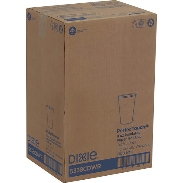 Disposable Cold/Hot Cup 8 oz. White, Paper, Pk1000
