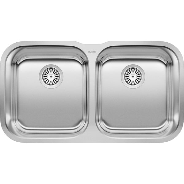 Stellar Equal Double Bowl Undermount Stainless Steel Kitchen Sink
