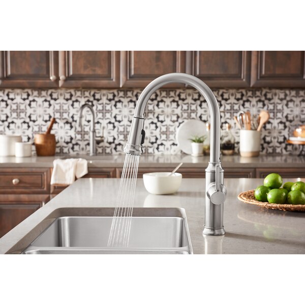 Empressa Pull Down Kitchen Faucet 1.5 GPM - PVD Steel