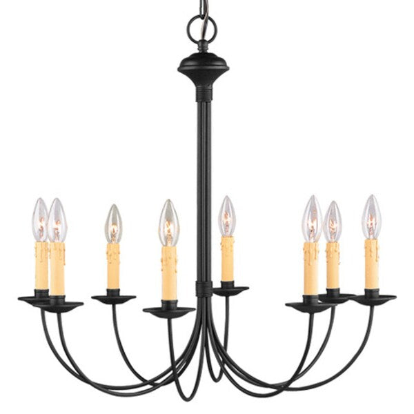 Heritage 8 Light Black Chandelier
