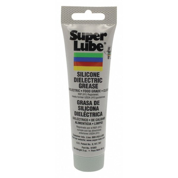 Dielectric Grease, Silicone, H1 Food Grade, NGLI Grade 2, 3 oz tube, White