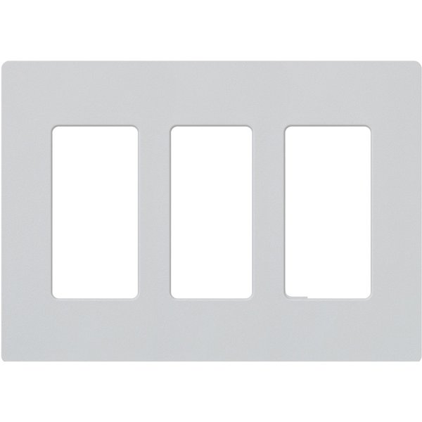 Designer Wall Plates, Number of Gangs: 3 Satin Finish, Palladium