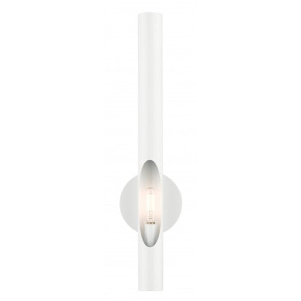 Shiny White ADA Single Sconce, 1 Light
