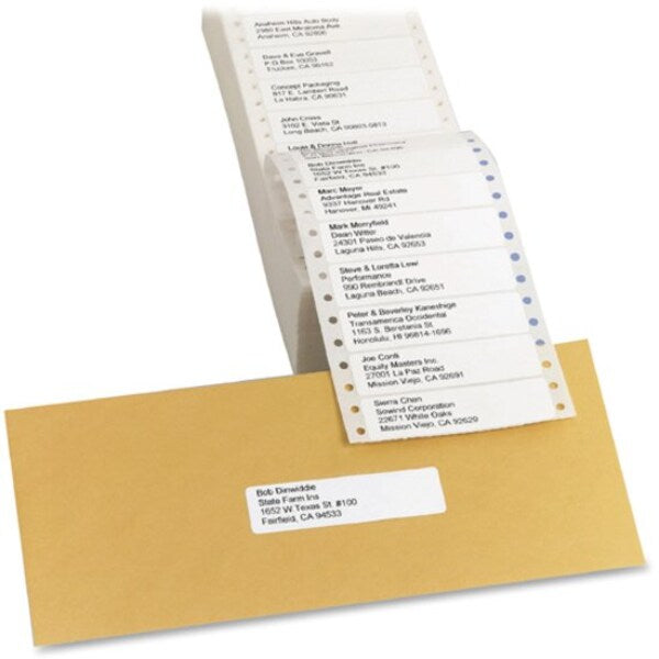 AveryÂ® Continuous Form Computer Labels for Pin-Fed Printers 4022, 4