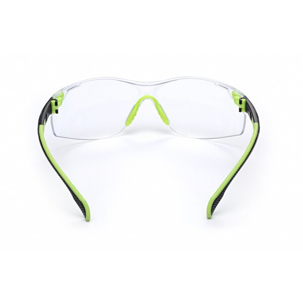 Safety Glasses, Solus 1000 Series, Scotchgard Anti-Fog Coating, Black/Green Frame, Clear Lens