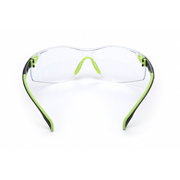 Safety Glasses, Solus 1000 Series, Scotchgard Anti-Fog Coating, Black/Green Frame, Clear Lens