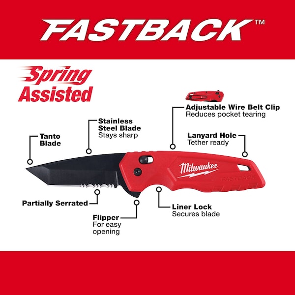 FASTBACK Spring Assisted Folding Knife