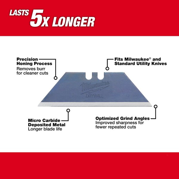 50 PC Drywall Utility Knife Blades  w/ Dispenser