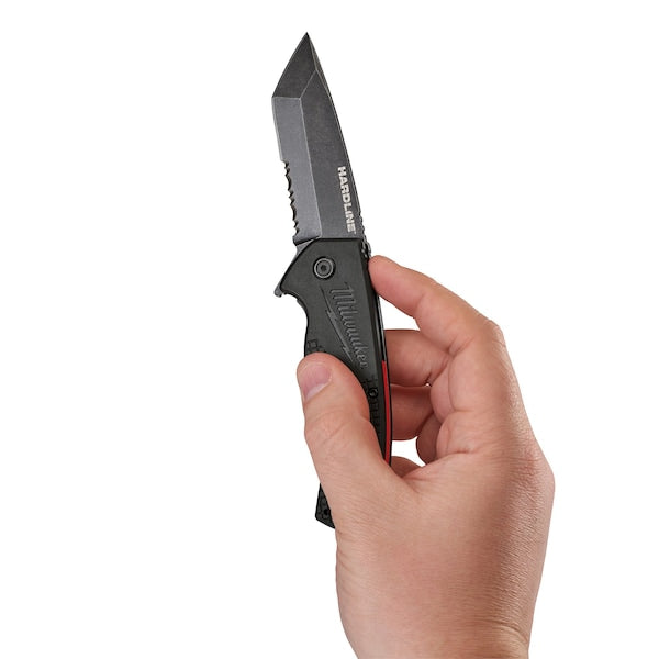 3â HARDLINE Serrated Blade Pocket Knife