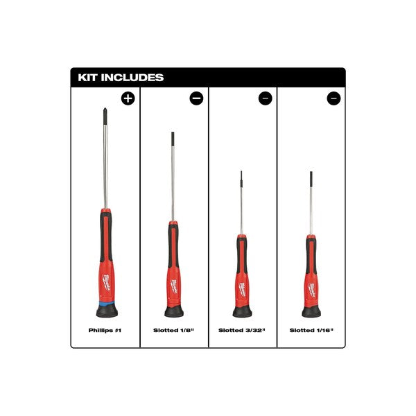 4 PC Precision Screwdriver Set