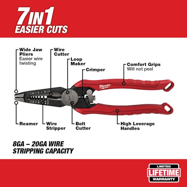 7IN1 High-Leverage Combination Pliers