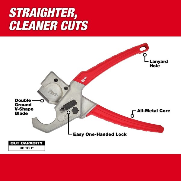 Tubing Cutter for PEX, Plastic and Rubber