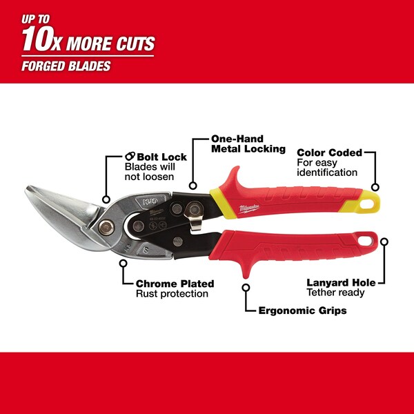 Straight Cutting Offset Aviation Snips