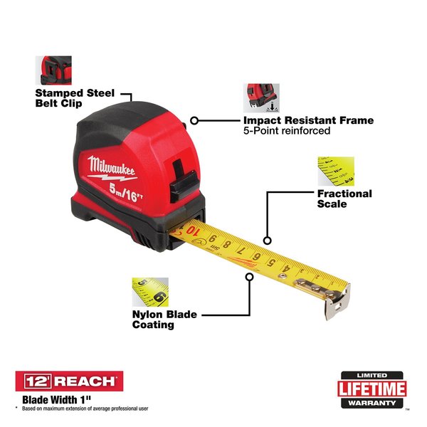 5M/16FT Compact Tape Measure