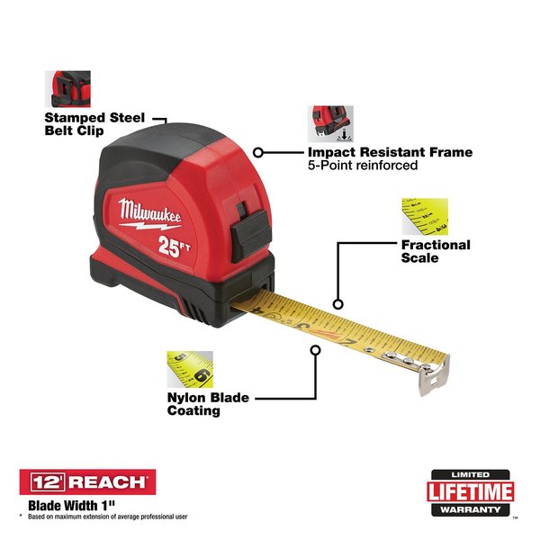 25' Compact Tape Measure