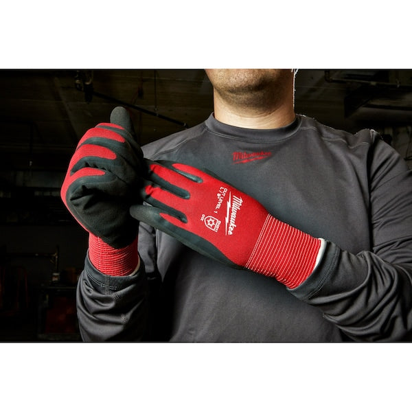 Level 1 Cut Resistant Latex Dipped Insulated Winter Gloves - Large