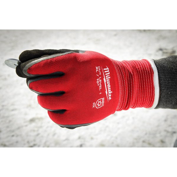 Level 1 Cut Resistant Latex Dipped Insulated Winter Gloves - Small