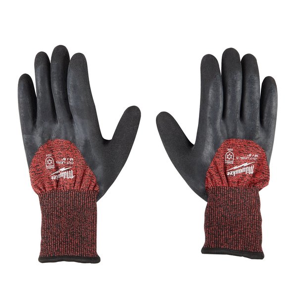 Level 3 Cut Resistant Latex Dipped Insulated Winter Gloves - X-Large (12 pair)