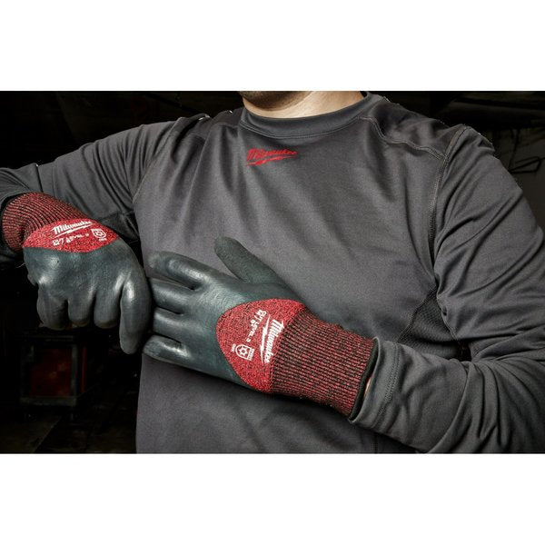 Level 3 Cut Resistant Latex Dipped Insulated Winter Gloves - X-Large