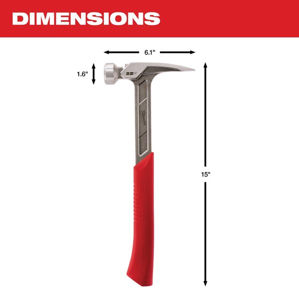 22 oz Milled Face Framing Hammer