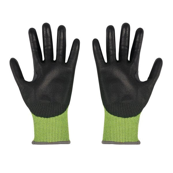 12PK High Visibility Cut Level 4 Polyurethane Dipped Gloves - XL