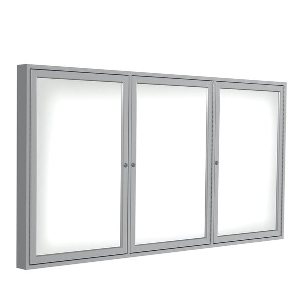 3-Door Enclosed Whiteboard 48