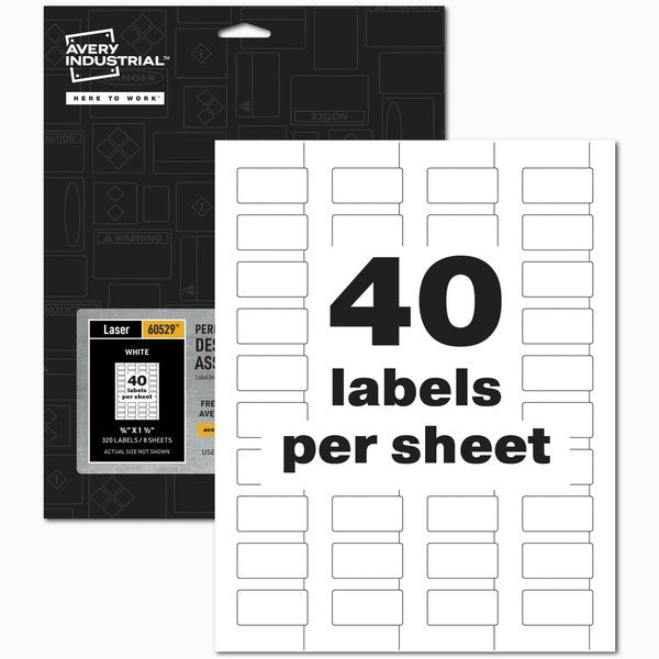 Tamper-Evident Asset Tag Labels, 3, PK320