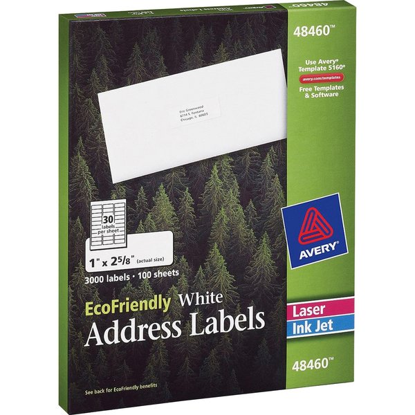 AveryÂ® EcoFriendly Address Labels 48460, 1