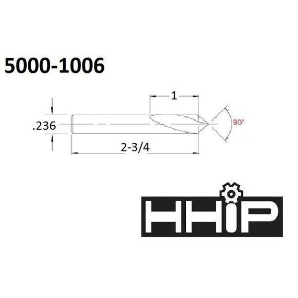 .236 X 2-3/4 90 Degree Split Point Cobalt NC Spotting Drill