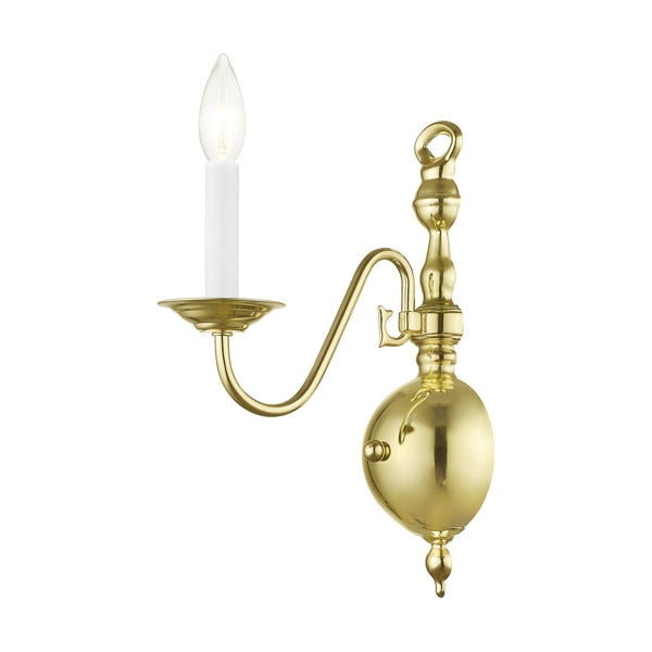 Williamsburgh 1 Light Polished Brass Wal