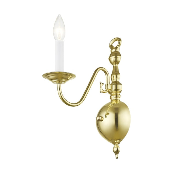 Williamsburgh 1 Light Polished Brass Wal