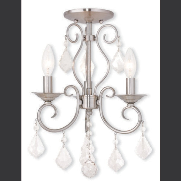 Donatella 3 Light Brushed Nickel Convert