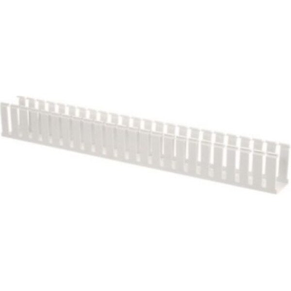 Wire Duct, Wide Slot, White, 2.25 W x 3 D