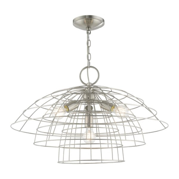 Brooklyn 4 Light Brushed Nickel Chandelier
