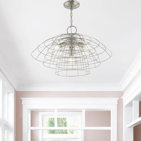 Brooklyn 4 Light Brushed Nickel Chandelier