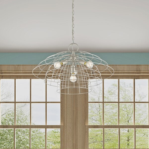Brooklyn 4 Light Brushed Nickel Chandelier