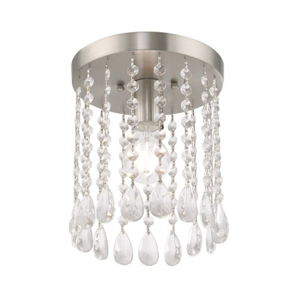 Elizabeth 1 Light Brushed Nickel Ceiling