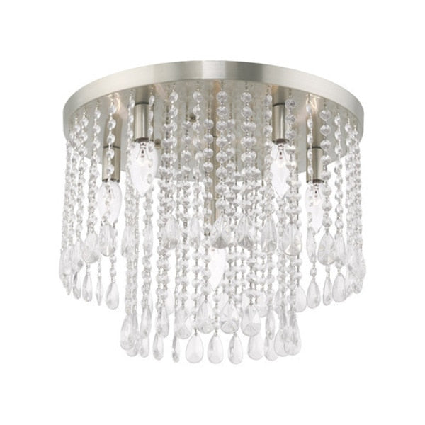 Elizabeth 6 Light Brushed Nickel Ceiling Mount