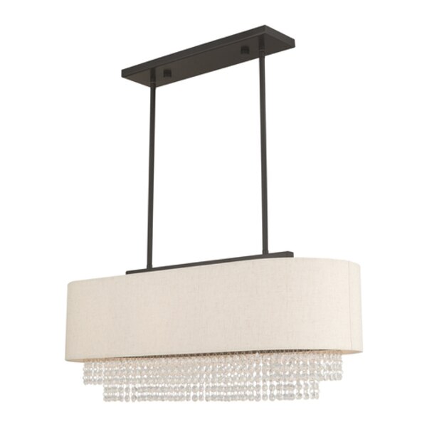 Carlisle 3 Light English Bronze Linear Chandelier