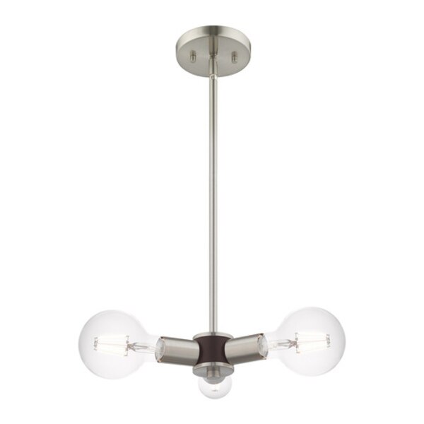 Copenhagen 3 Light Brushed Nickel Mini C