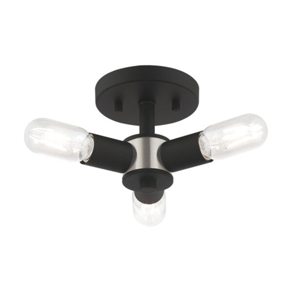 Copenhagen 3 Light Black Ceiling Mount