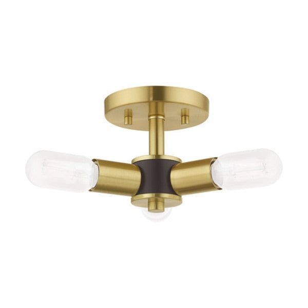 Copenhagen 3 Light Satin Brass Ceiling M