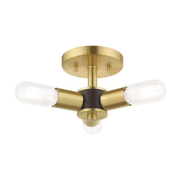 Copenhagen 3 Light Satin Brass Ceiling M