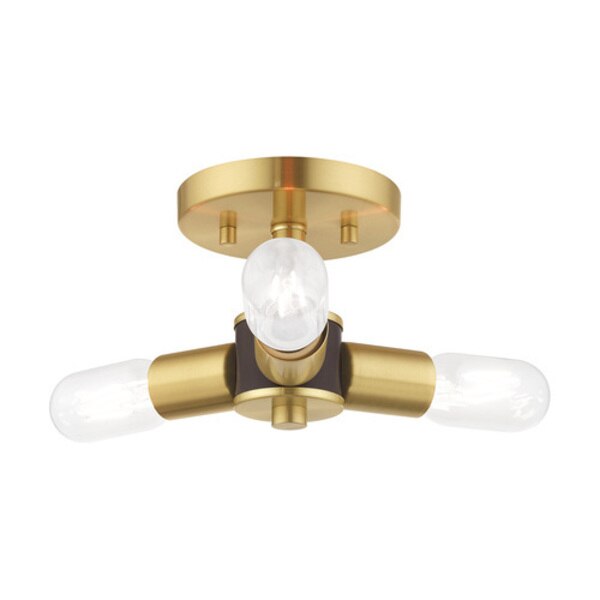 Copenhagen 3 Light Satin Brass Ceiling M