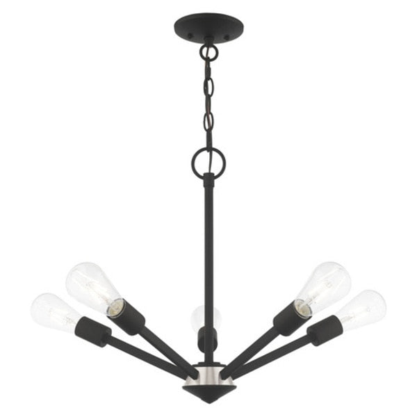 Prague 5 Light Black Chandelier