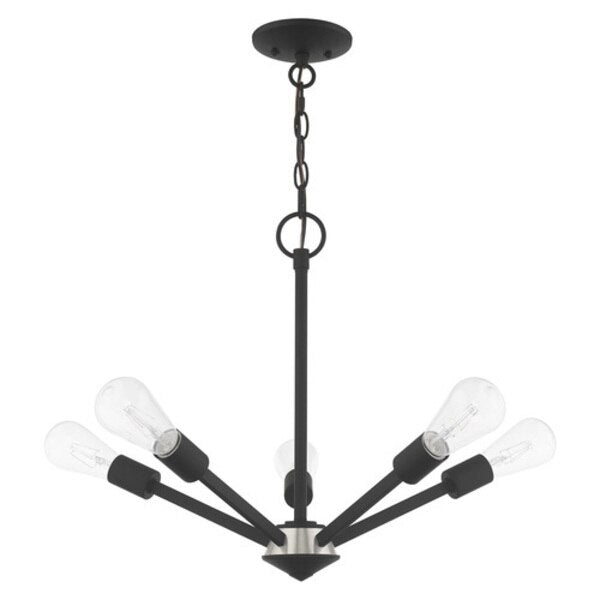 Prague 5 Light Black Chandelier