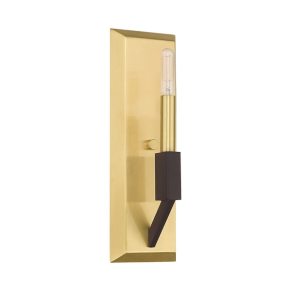 Beckett 1 Light Satin Brass And Bronze ADA Wall Sconce
